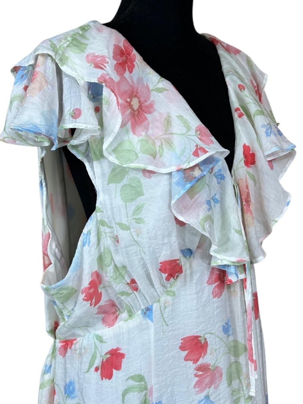 Old Navy Floral Ruffle Sleeve Midi Dress Size XXL - Picture 5 of 9